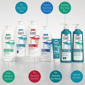 Curel tubes in travel kit showing on-the-go moisturizing benefit