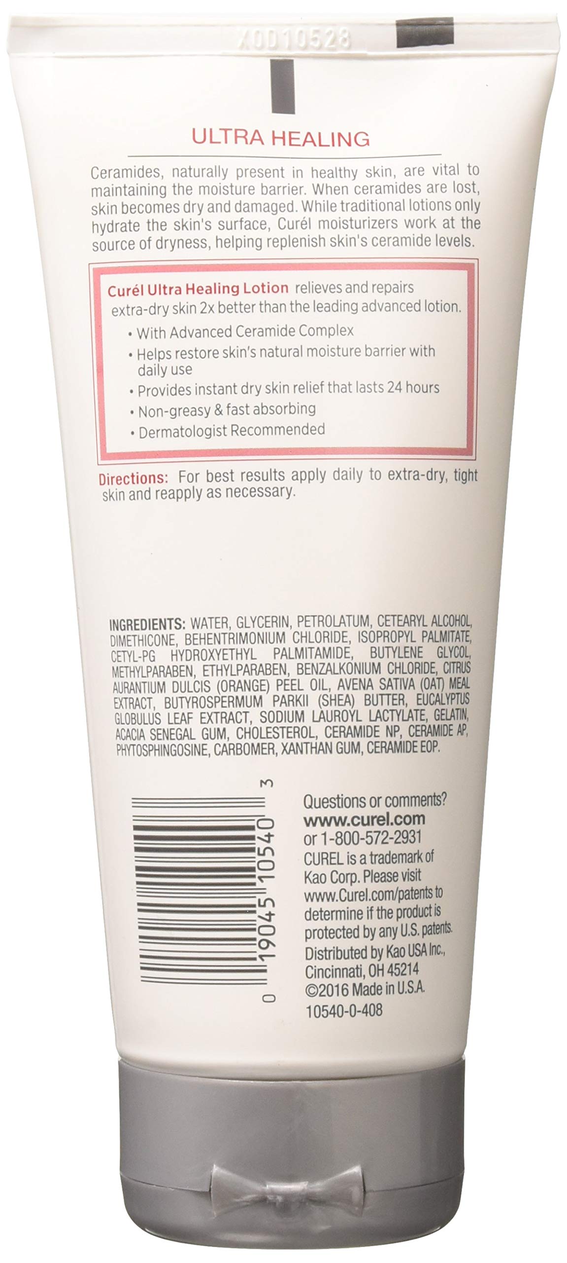 Curel Ultra Healing application close-up showing smooth lotion texture and fast absorption benefit