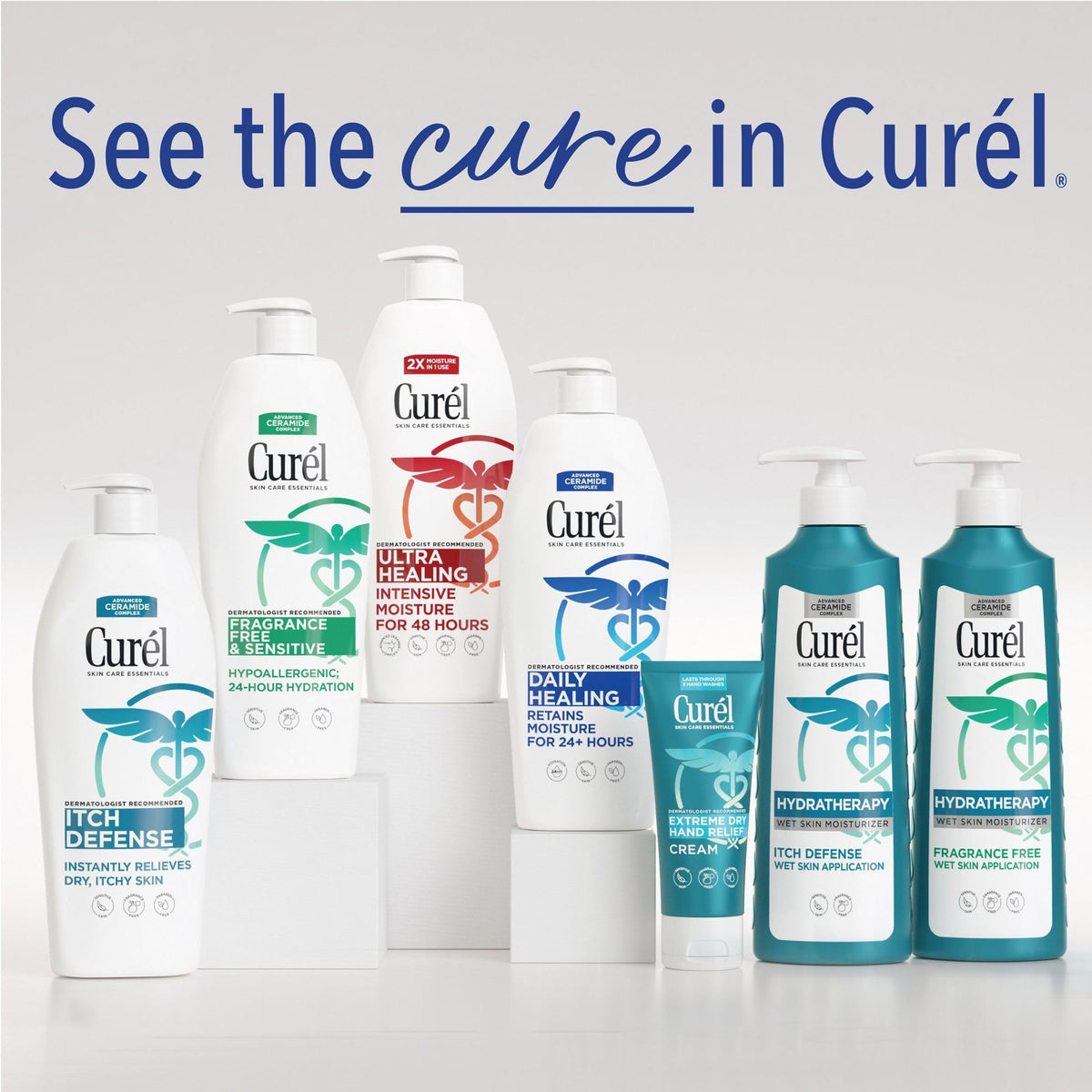 Curel hand cream used at workstation showing protection during tasks