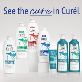 Curel hand cream used at workstation showing protection during tasks
