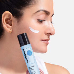 Cureskin dispensing moisturizer from pump for easy application