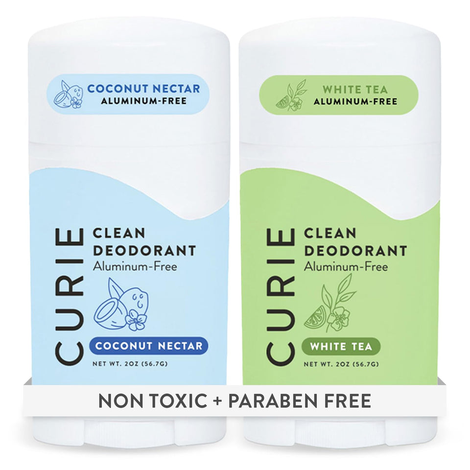 Curie front packaging showing product name and clean beauty benefits