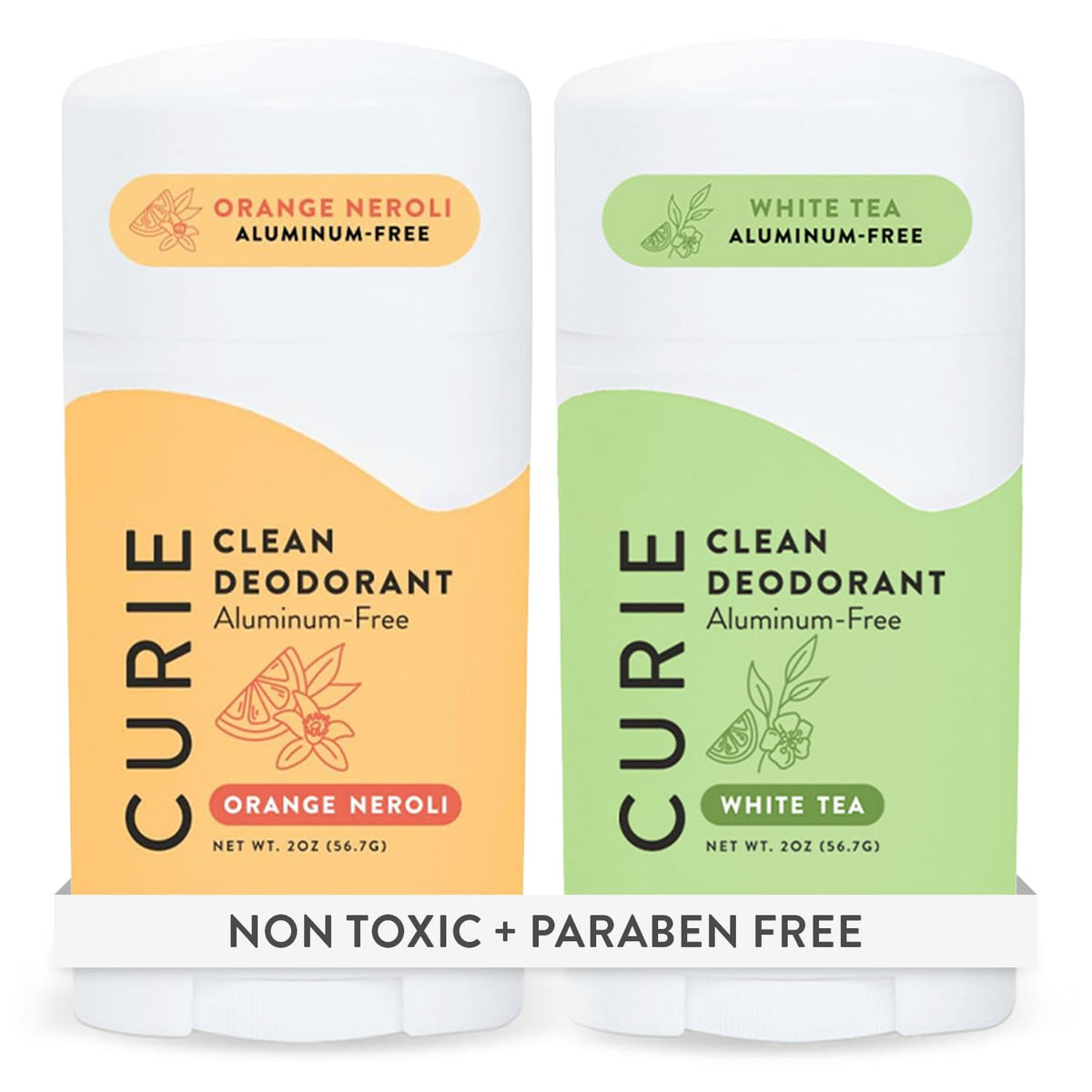 Curie front packaging showing scent and two-pack benefit