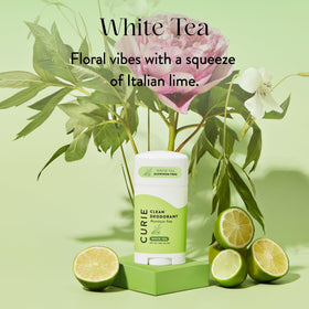 Curie ingredient label detail highlighting aluminum-free clean formula