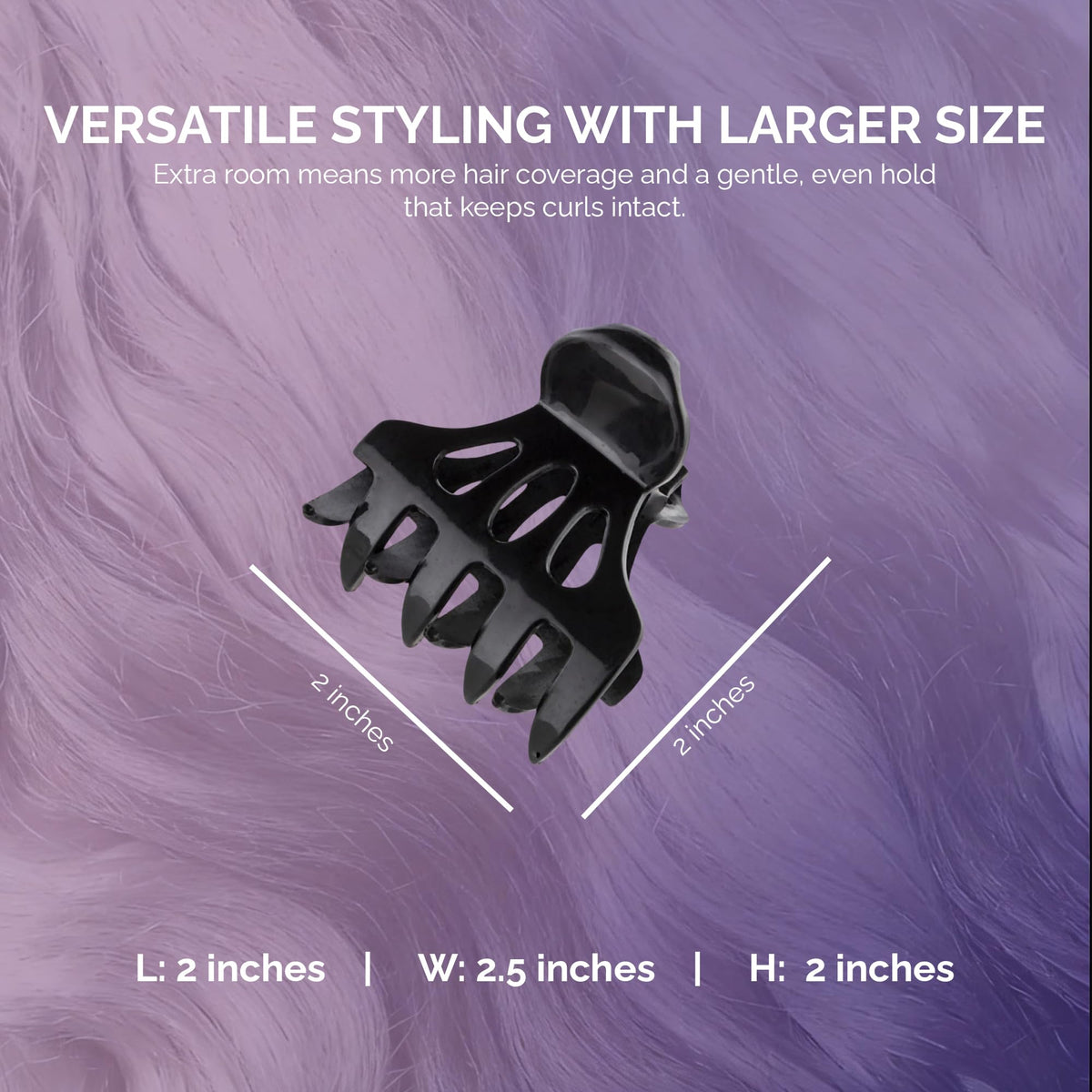 Curl Keeper clips holding thick hair section to create lift and root volume