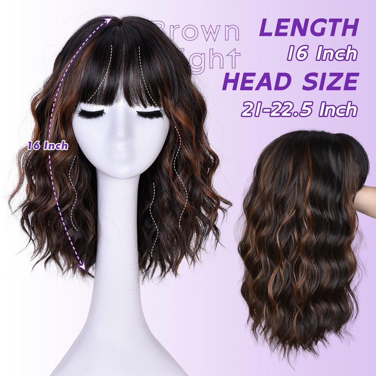 CURLCRAZY side profile wavy bob demonstrates flattering silhouette