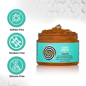 Curldaze edge control in use smoothing hairline for polished, frizz-free edges