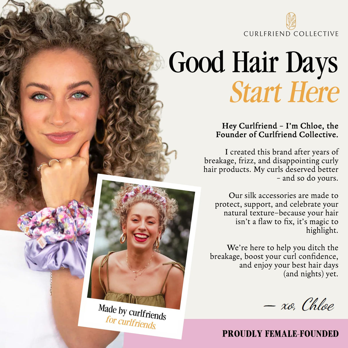 Curlfriend Collective folded duo flatlay showing lightweight packability benefit