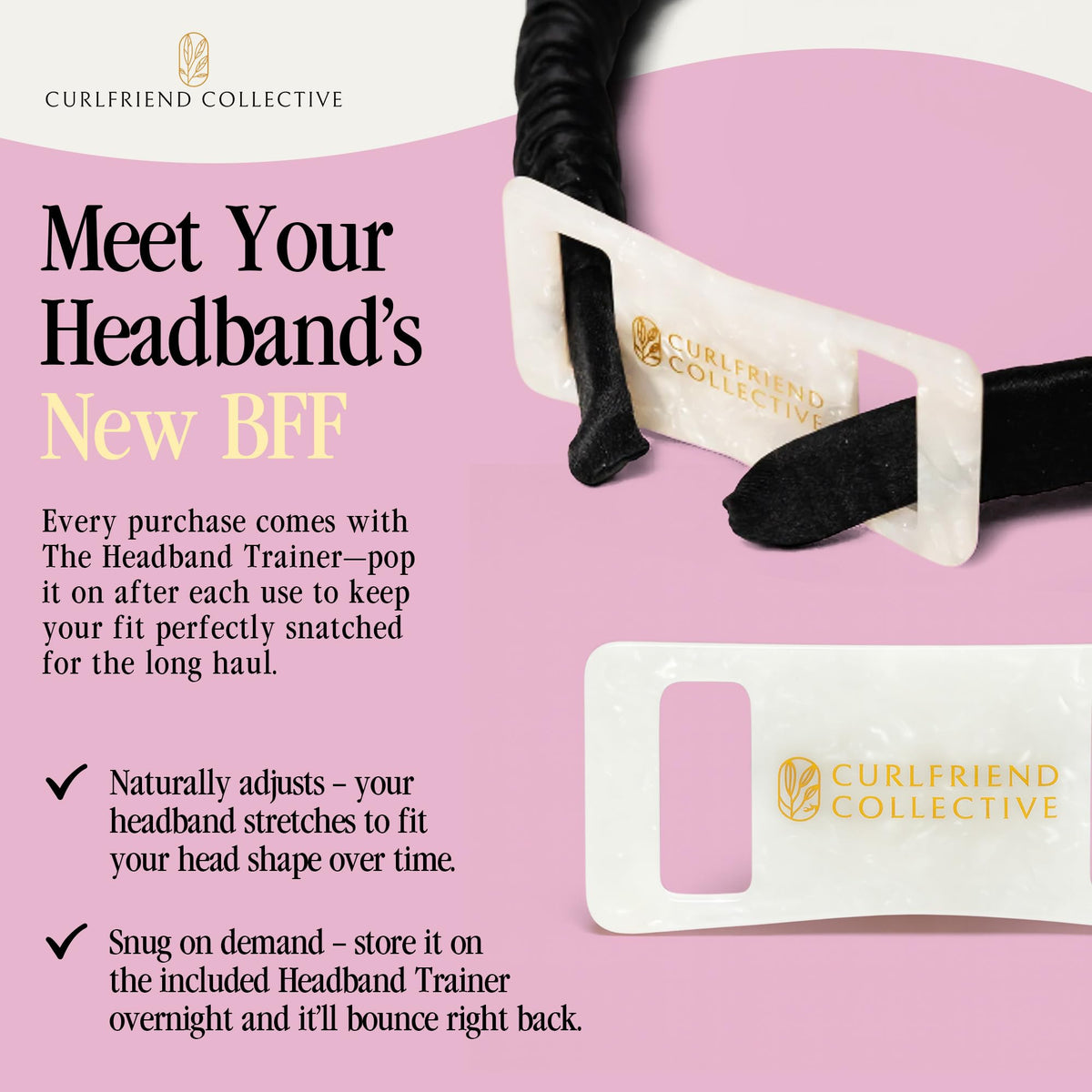 Curlfriend Collective profile showing Comfort Curve that prevents pressure points