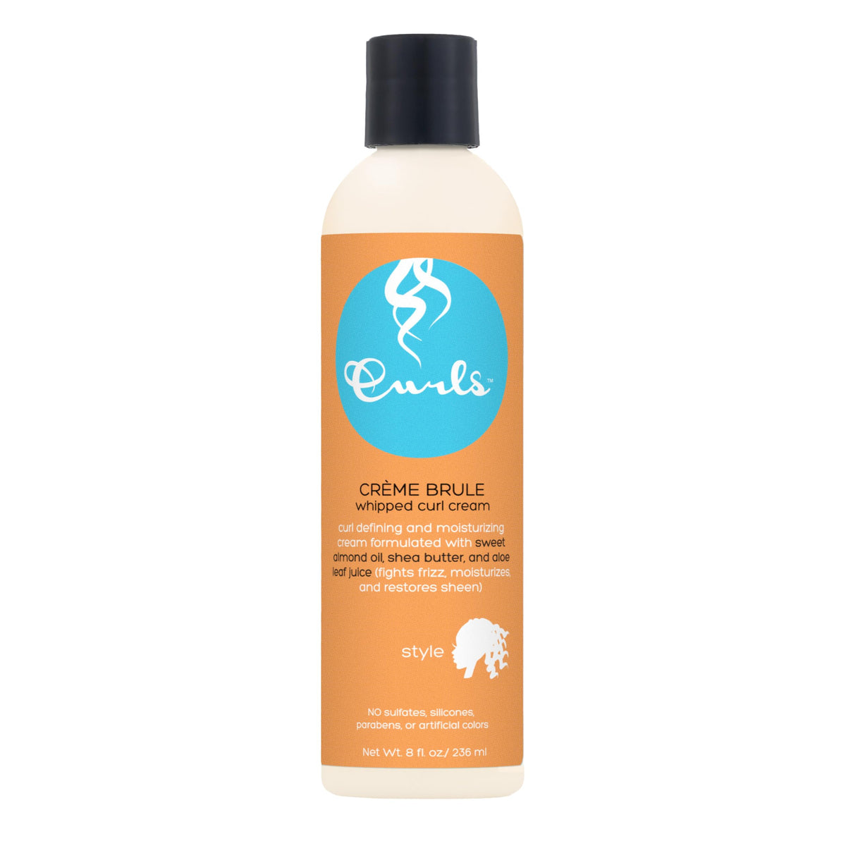 Curls Crème Brule front packaging showing product and benefits