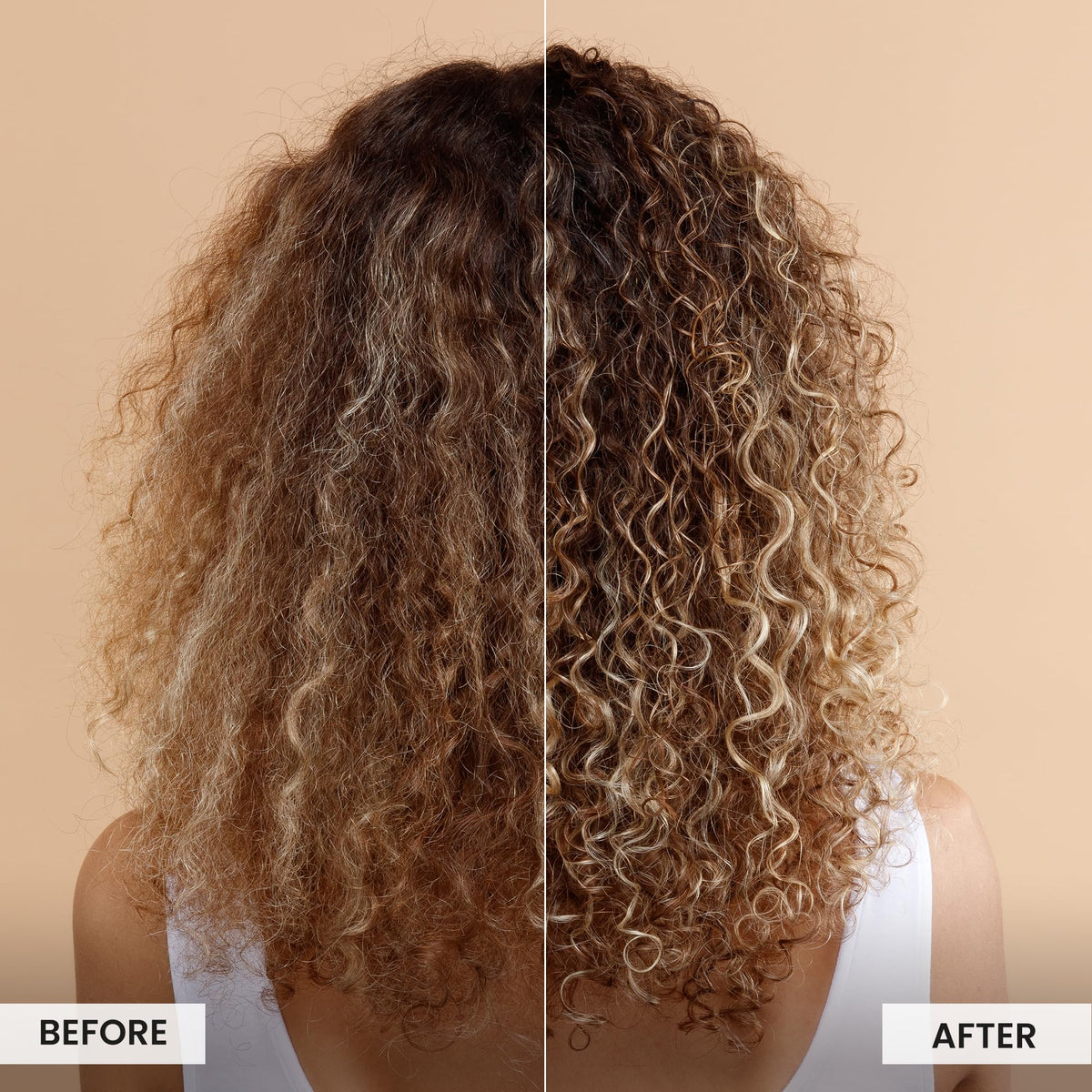CURLSMITH applying soufflé to wet curls to build definition and reduce frizz