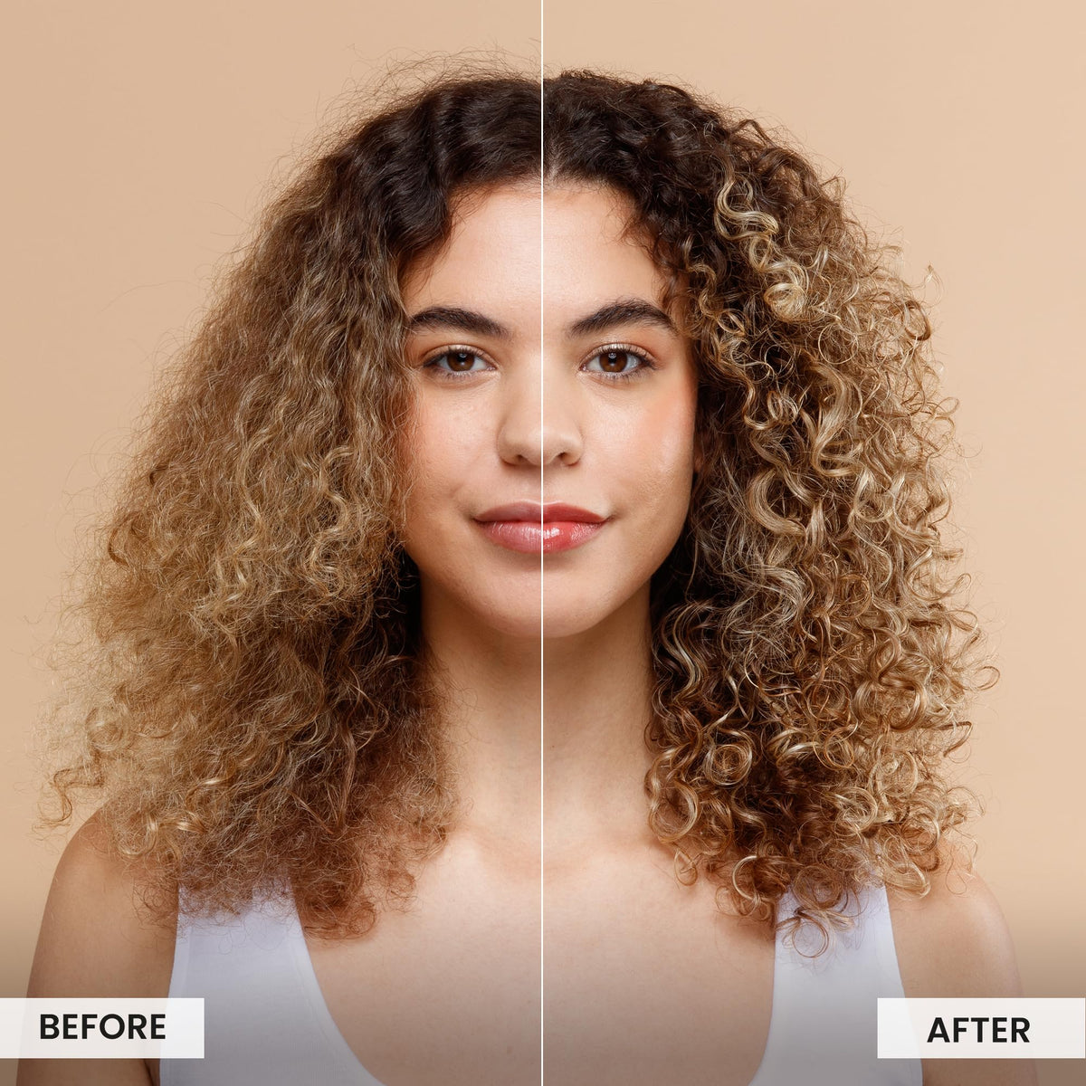 CURLSMITH Essential Moisture Conditioner pouring to show detangling slip