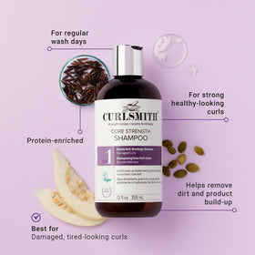 CURLSMITH dispensing creamy foam from pump for easy application