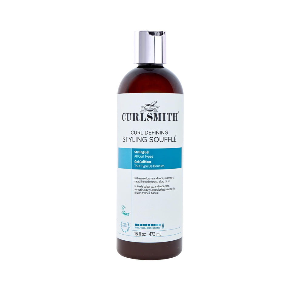 CURLSMITH front packaging showing product and benefit of strong hold