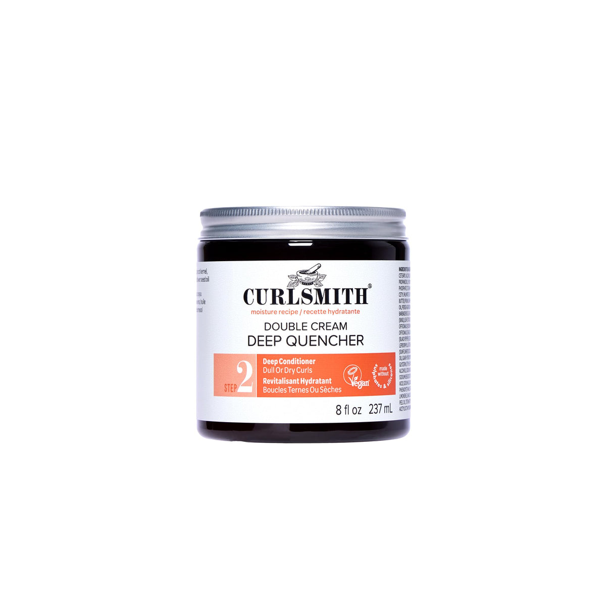 Curlsmith Double Cream jar front view showing packaging and product benefit