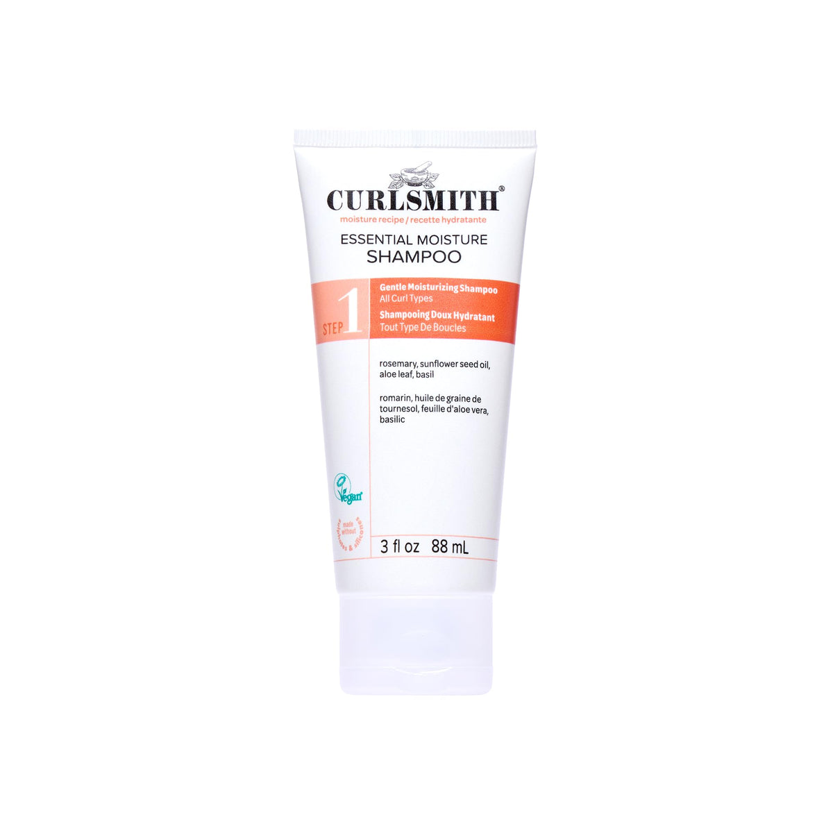 CURLSMITH front bottle view showing clean, moisture-focused packaging and clarity