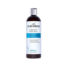 CURLSMITH bottle front view showing flexi jelly packaging and lightweight styling benefit