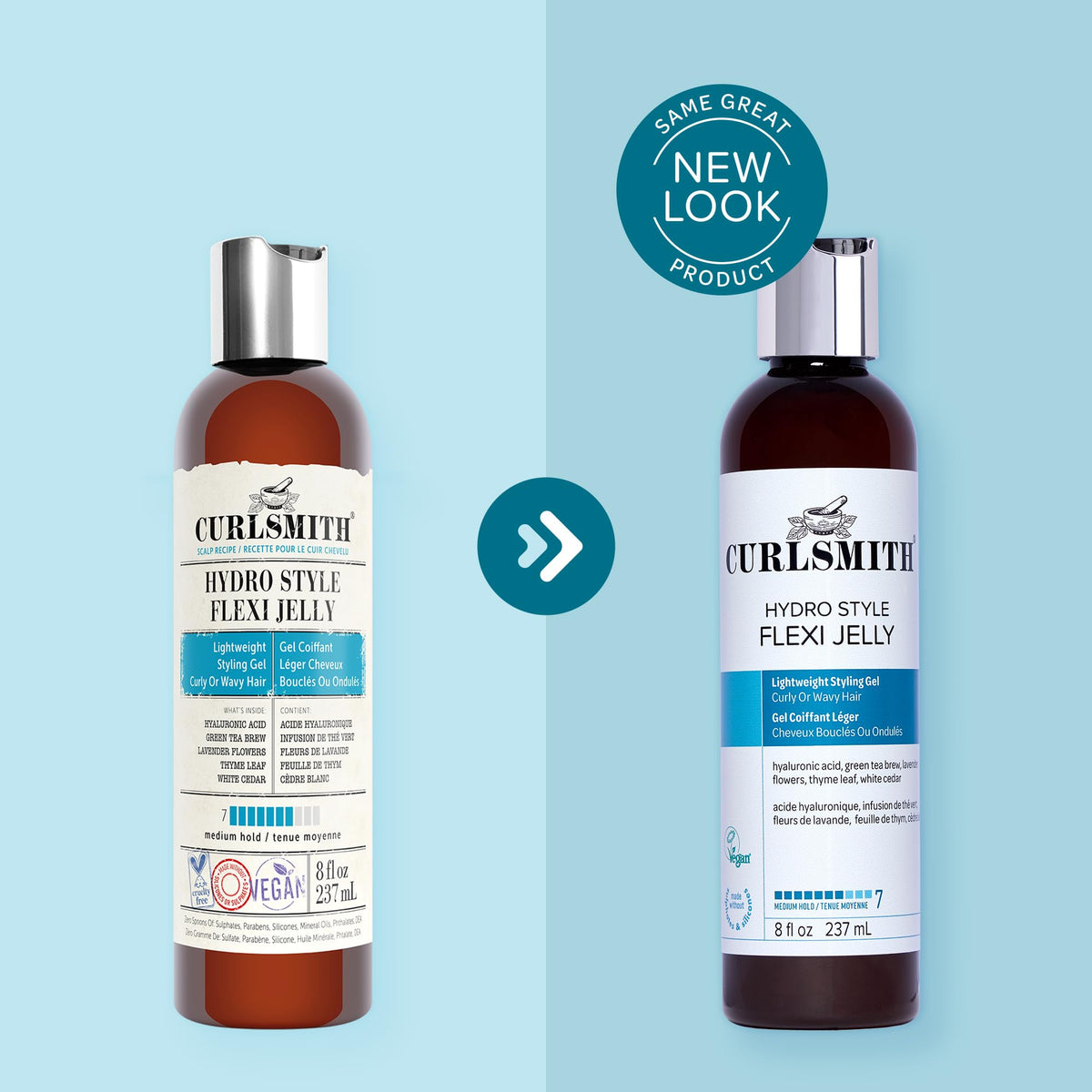 CURLSMITH hyaluronic acid and lavender close-up highlighting moisture and soothing benefits