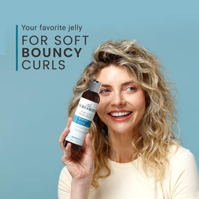 CURLSMITH 16 oz jar next to common items showing scale and generous product volume