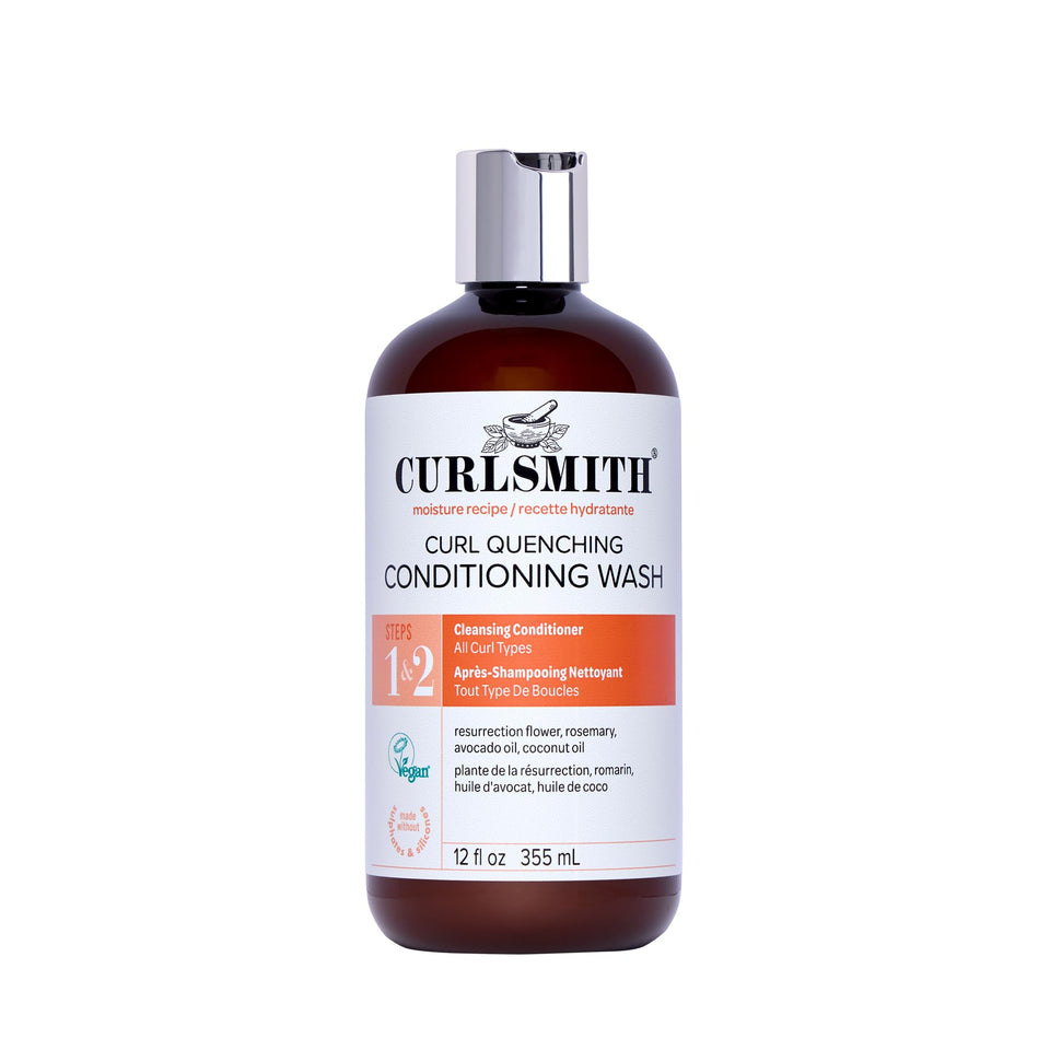 CURLSMITH front bottle showing product branding and benefit of hydration