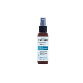 CURLSMITH front bottle view showing label and size, highlights travel convenience