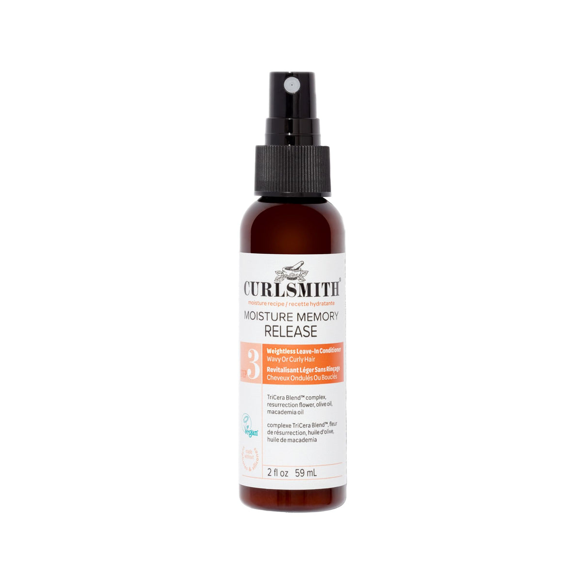 CURLSMITH front bottle shot showing compact 2 oz packaging and travel-friendly design