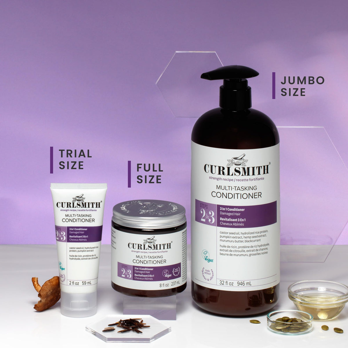 CURLSMITH scent ingredients lychee and strawberry suggesting pleasant fragrance
