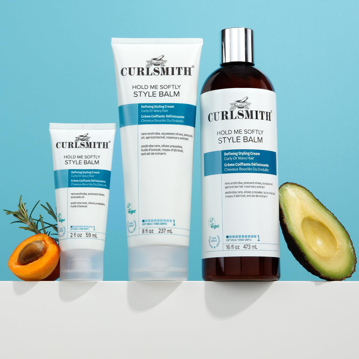 CURLSMITH label showing vegan and Leaping Bunny certifications for ethical choice