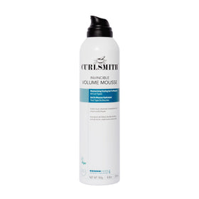 CURLSMITH front packaging showing mousse bottle and label, promotes easy styling