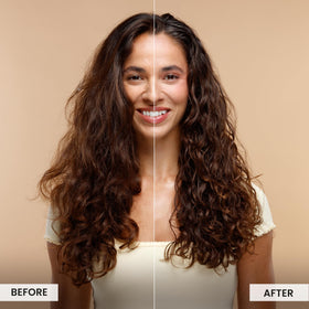 CURLSMITH ingredient label close-up, highlights plant-based stem cell complex