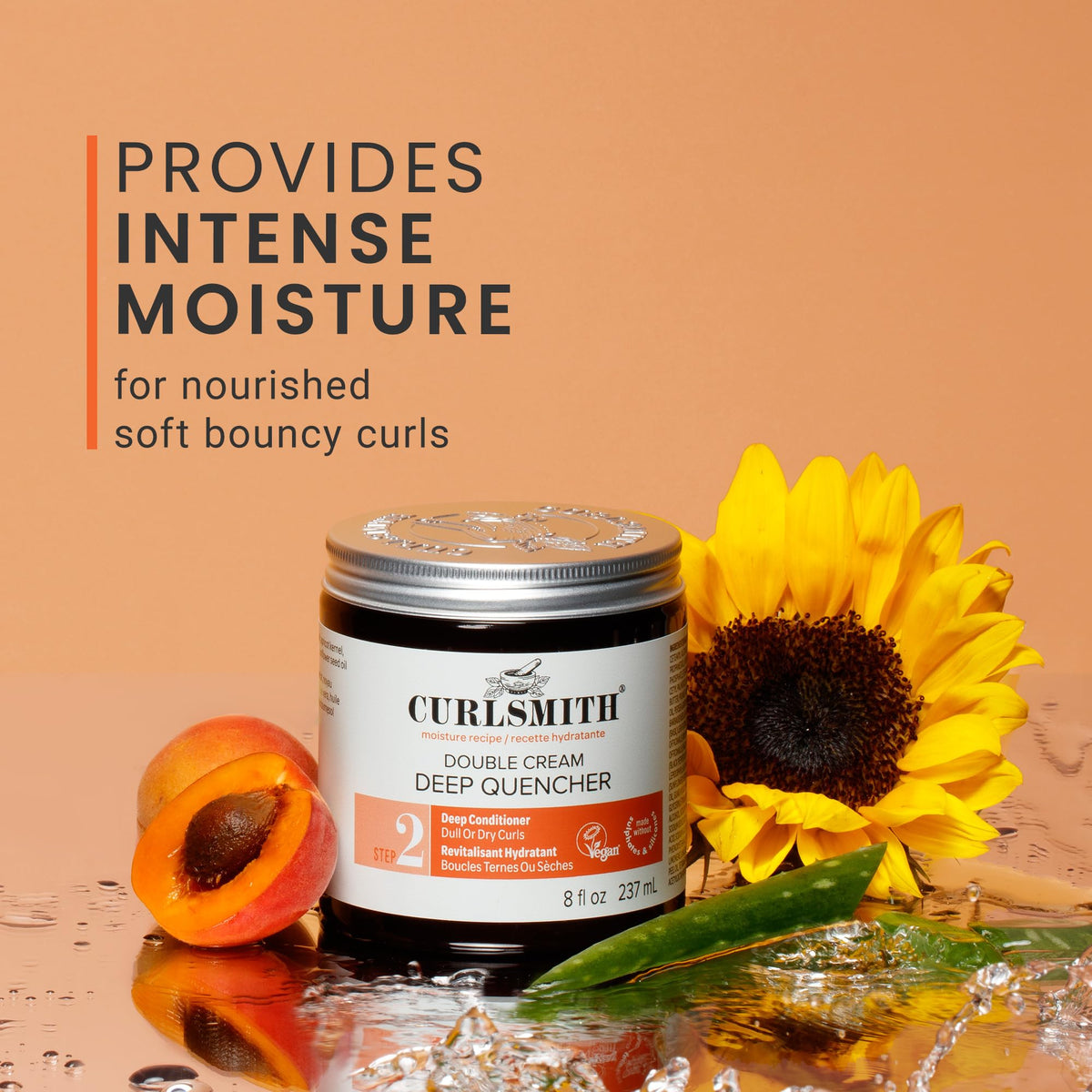 Open Curlsmith jar revealing dense cream for deep conditioning