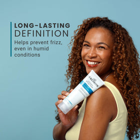 CURLSMITH label detail highlighting product name and vegan benefit