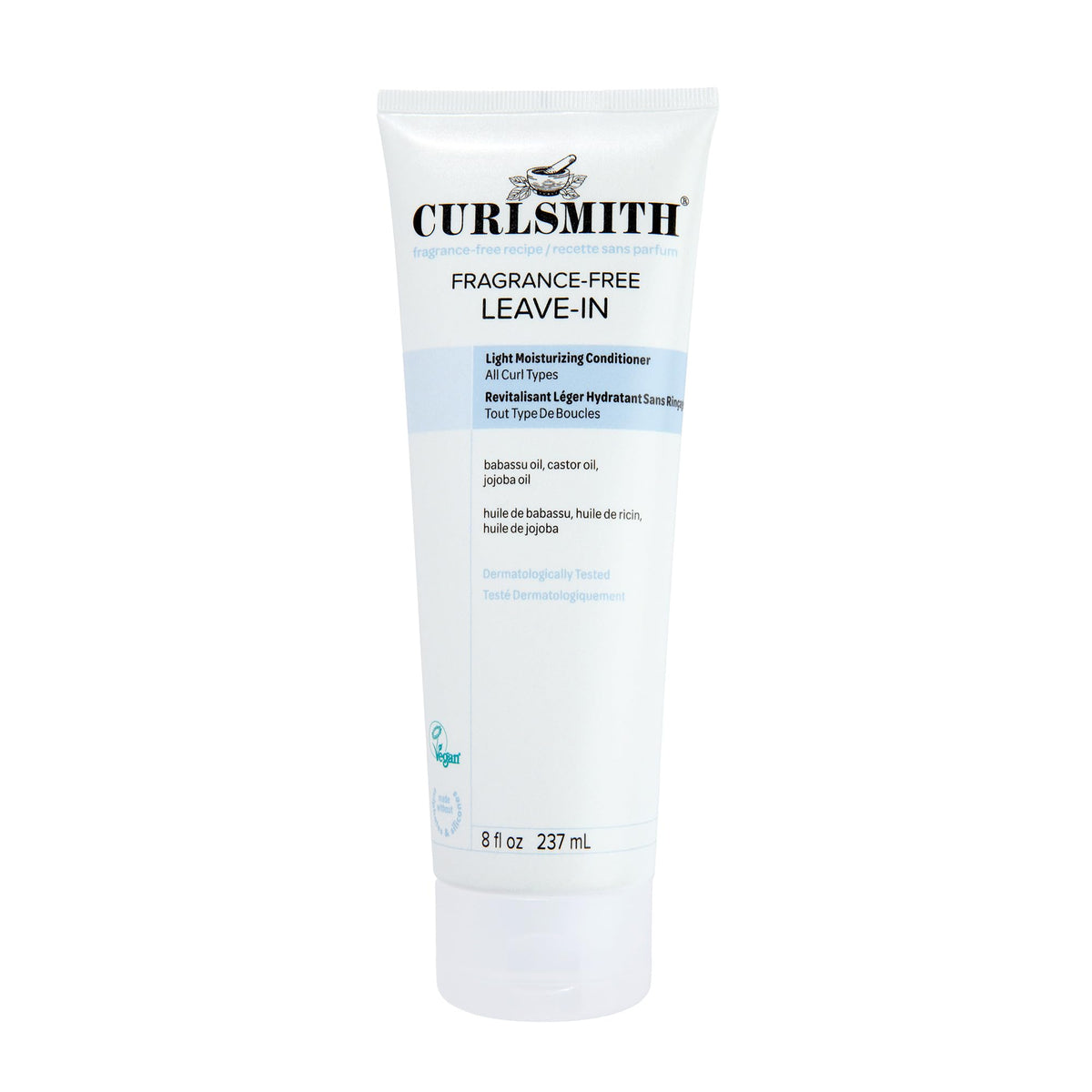 CURLSMITH front packaging showing clean fragrance-free label and benefits