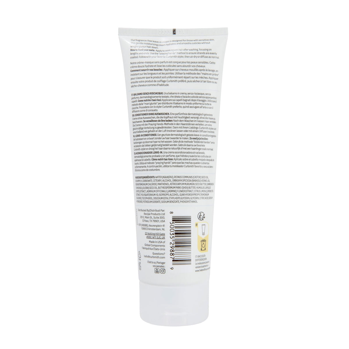 CURLSMITH product placed on bathroom shelf in everyday styling routine