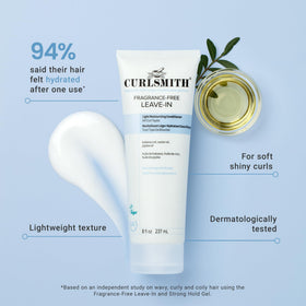 CURLSMITH pump dispensing lightweight cream for easy controlled application