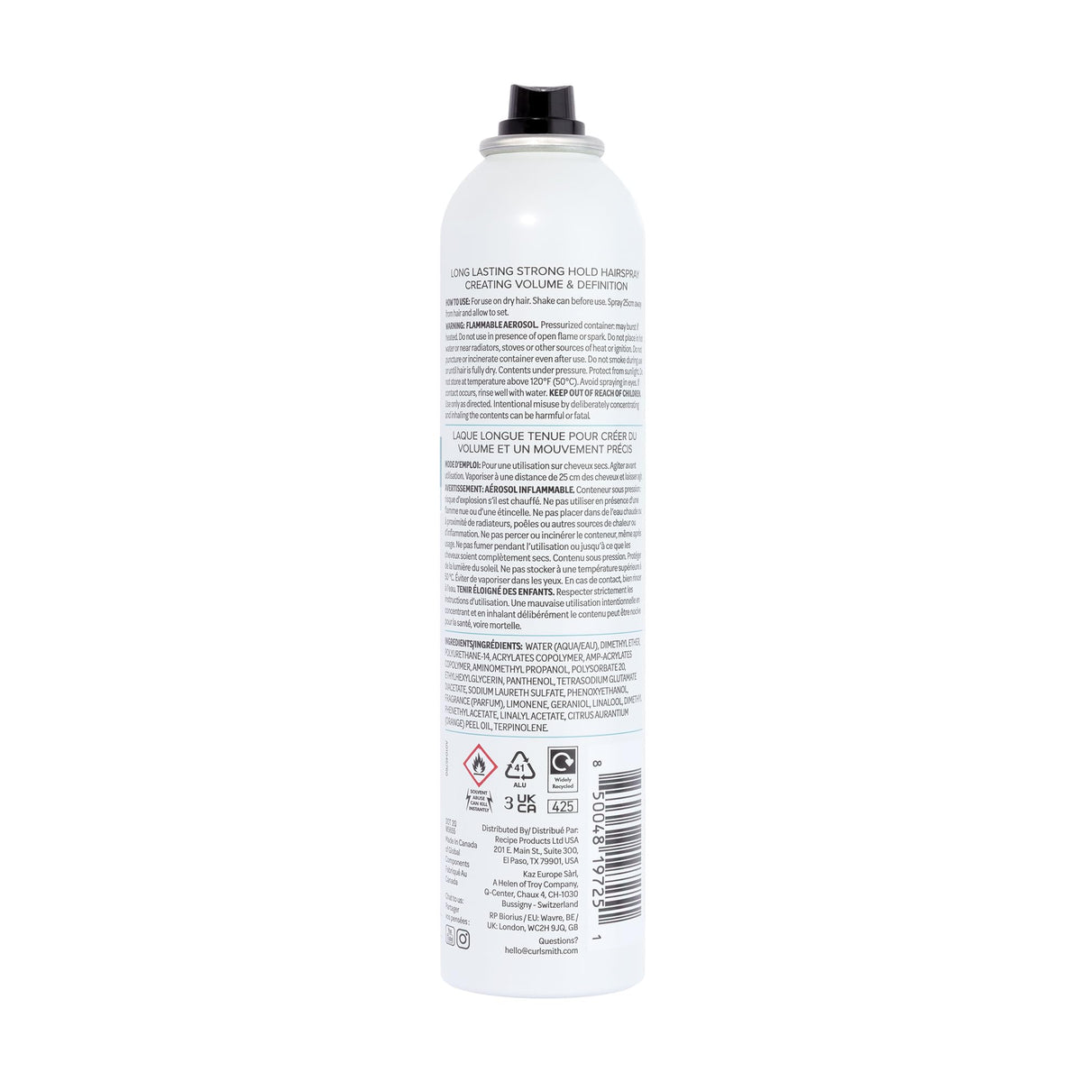 CURLSMITH hairspray outdoors resisting humidity to keep curls defined all day