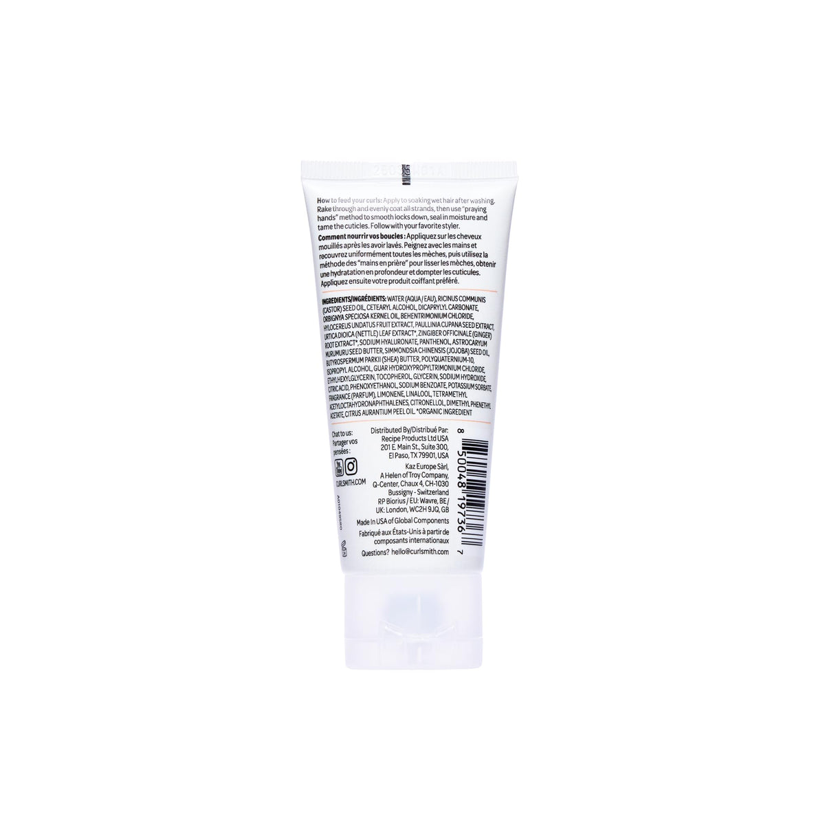 CURLSMITH cream on a bathroom shelf in a styling routine for everyday curl care
