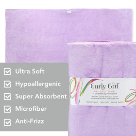 Curly Girl folded towel stored neatly for convenience and fast absorption