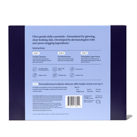 Curology product labels close-up highlighting dermatologist-tested, fragrance-free formulation