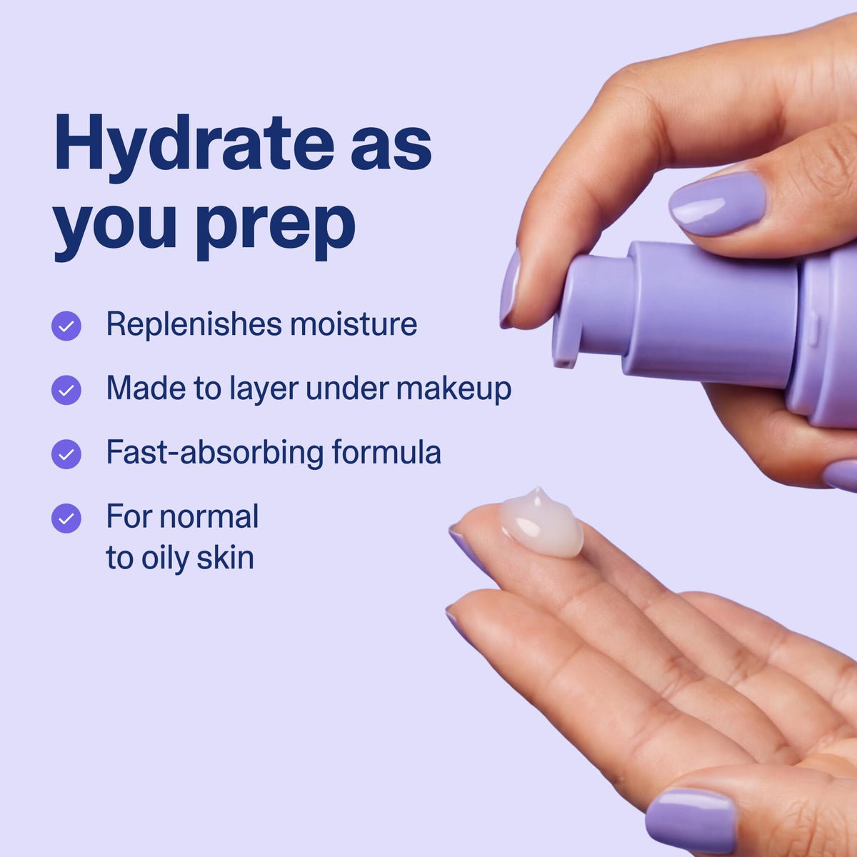 Curology pump dispensing product in hand for easy daily use