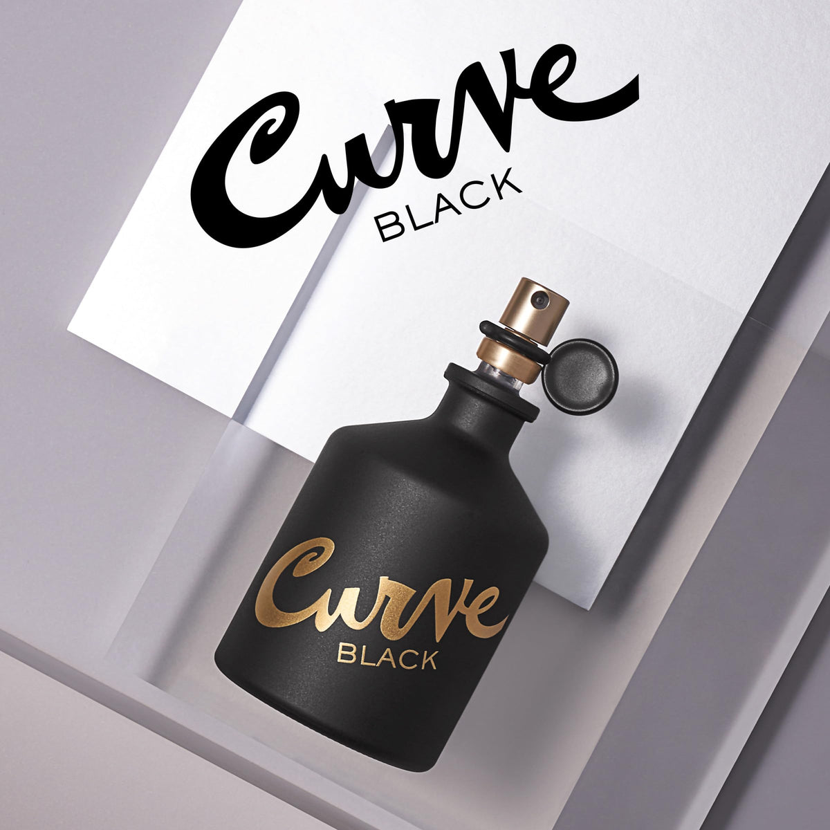 Back label detail of Curve Black showing ingredients and manufacturing info