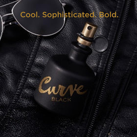 Curve Black bottle held in hand to show 4.2 fl oz size and portability