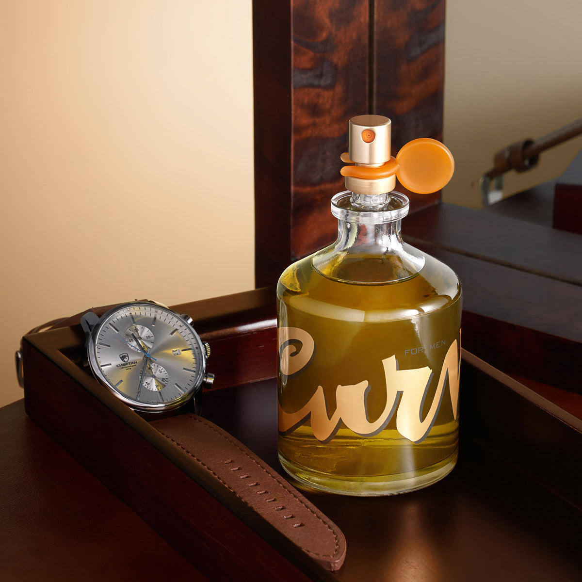 Curve lifestyle evening setting conveying warm night-ready aroma