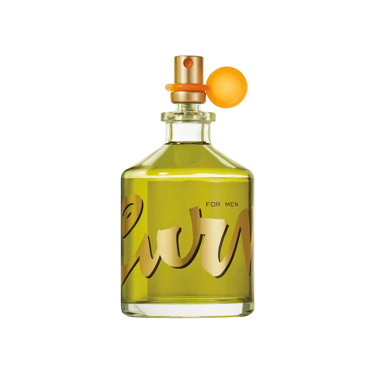 Curve side label detail highlighting fragrance notes and product info