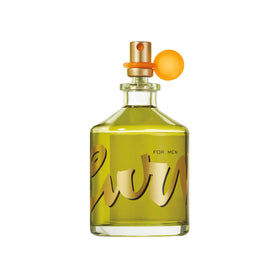Curve side label detail highlighting fragrance notes and product info
