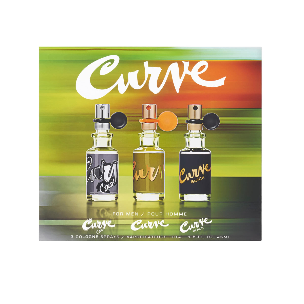 Hand holding Curve 0.5 fl oz bottle to show scale and travel-friendly convenience