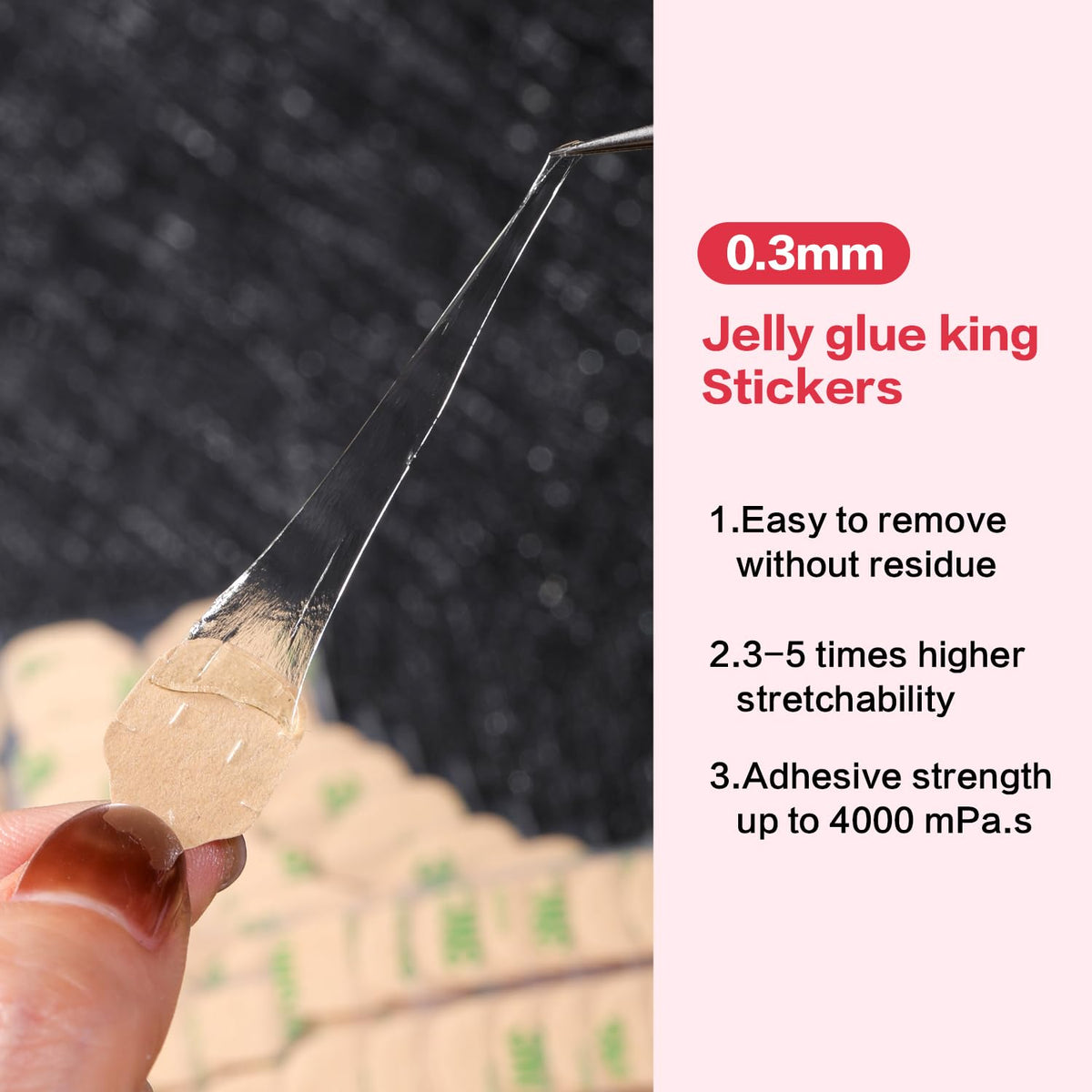CurvLife application demonstration with press-on nail showing fast peel-and-stick benefit