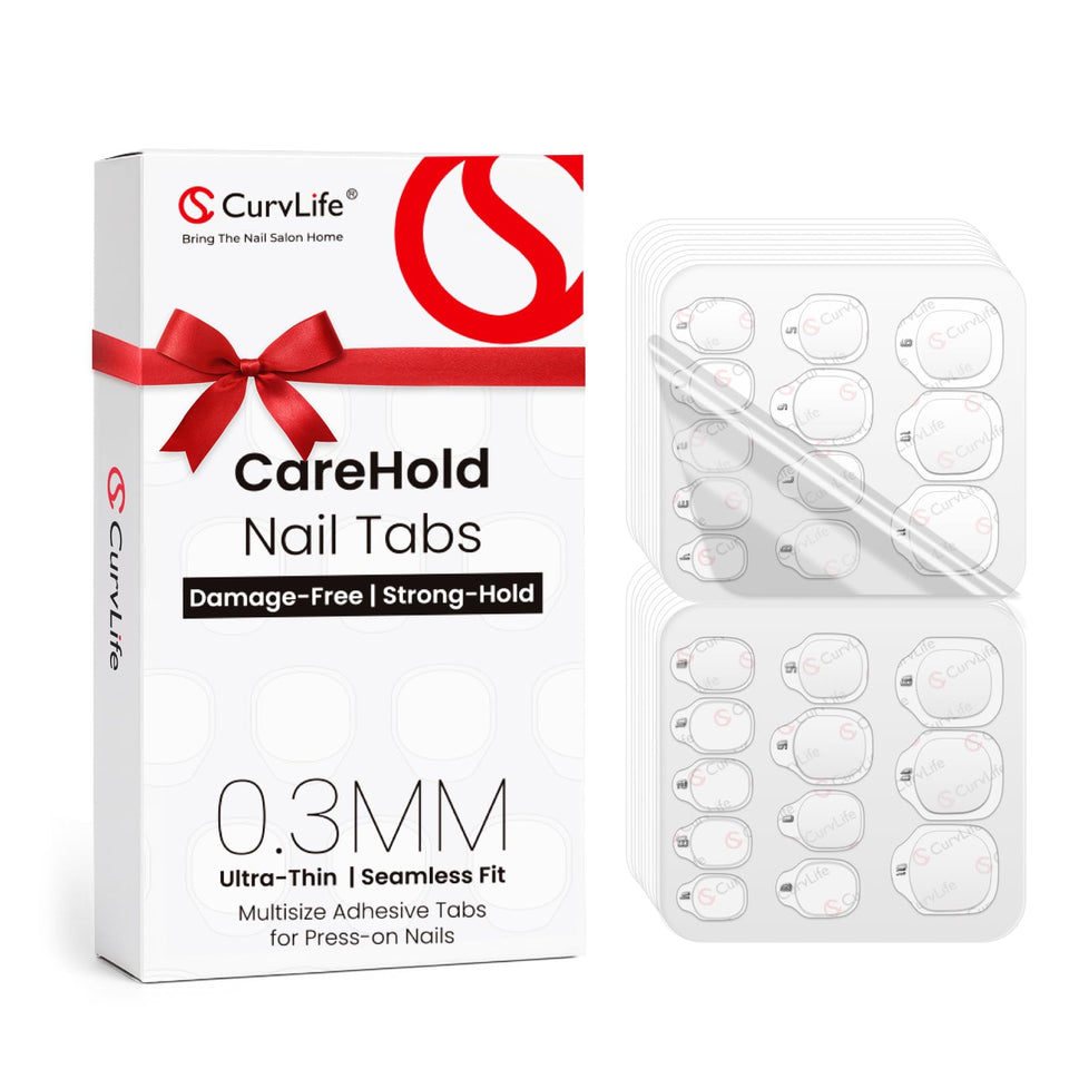 CurvLife front packaging showing 10 sheets and 240 tabs for secure application