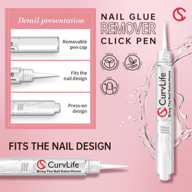 CurvLife 5ml Click&Remove pen fine tip detail for precise remover delivery