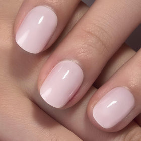 CurvLife close-up of apricot accent and glossy finish highlighting salon polish